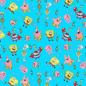 Tecido Oxfordine Estampa Digital 5m - Bob Esponja 1