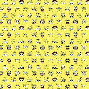 Tecido Oxfordine Estampa Digital 5m - Bob Esponja Amarelo