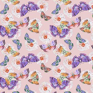 Tecido Oxfordine Estampa Digital 5m - Borboletas