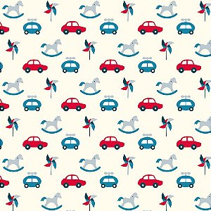 Tecido Oxfordine Estampa Digital 5m -  Brinquedos Carros