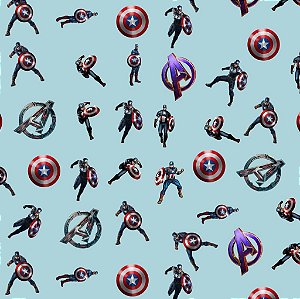 Tecido Oxfordine Estampa Digital 5m - Capitão América Novo