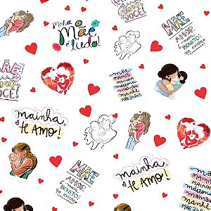 Tecido Oxfordine Estampa Digital 5m - Dia das Mães