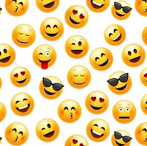 Tecido Oxfordine Estampa Digital 5m - Emoji