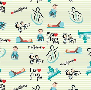 Tecido Oxfordine Estampa Digital 5m - Fisioterapia