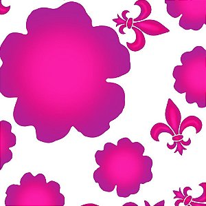 Tecido Oxfordine Estampa Digital 5m - Flor de Liz