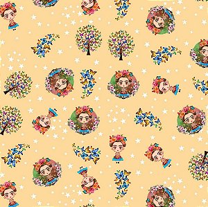 Tecido Oxfordine Estampa Digital 5m - Frida