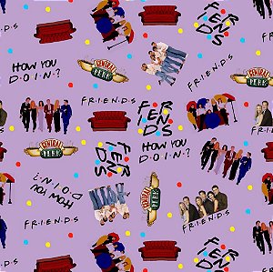 Tecido Oxfordine Estampa Digital 5m - Friends