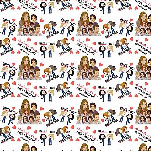 Tecido Oxfordine Estampa Digital 5m - Grey's Anatomy Branco