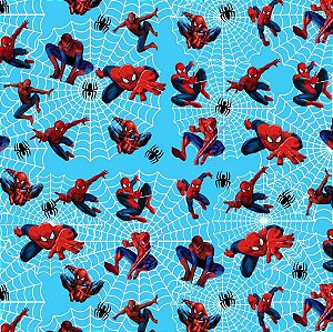 Tecido Oxfordine Estampa Digital 5m - Homem-Aranha Azul