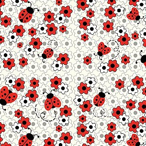 Tecido Oxfordine Estampa Digital 5m - Joaninha 2