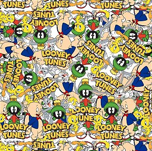Tecido Oxfordine Estampa Digital 5m - Looney Tunes Juntos