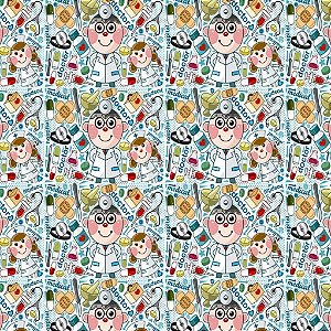 Tecido Oxfordine Estampa Digital 5m - Medicina 3