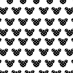 Tecido Oxfordine Estampa Digital 5m - Mickey Bolinha Preta