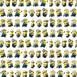 Tecido Oxfordine Estampa Digital 5m - Minions fundo branco