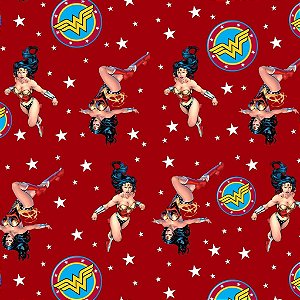 Tecido Oxfordine Estampa Digital 5m - Mulher Maravilha Adulta