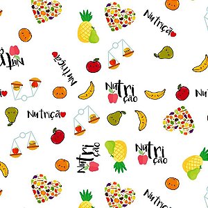 Tecido Oxfordine Estampa Digital 5m - Nutrição