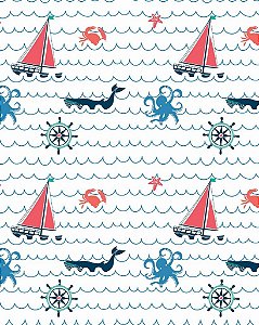 Tecido Oxfordine Estampa Digital 5m - Ondas