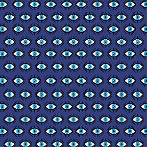 Tecido Oxfordine Estampa Digital 5m - Pestana Fundo Azul Royal