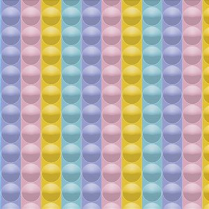 Tecido Oxfordine Estampa Digital 5m - Pop It Lilás, Rosa, amarelo e verde.