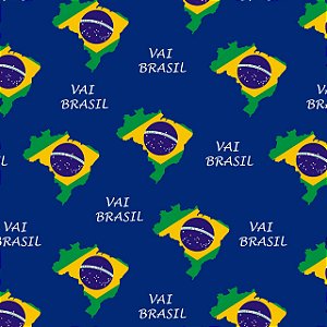 Tecido Microfibra Estampa Digital 0.50 cm - Copa vai Brasil