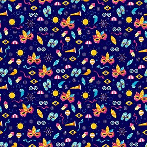 Tecido Microfibra Estampa Digital 0.50 cm - Carnaval 6