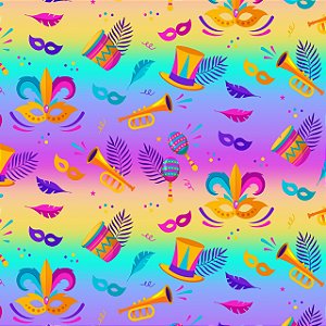 Tecido Microfibra Estampa Digital 0.50 cm - Carnaval 7