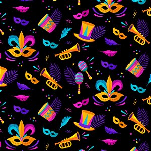 Tecido Microfibra Estampa Digital 0.50 cm - Carnaval 8