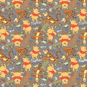 Tecido GABARDINE Estampa Digital - Ursinho Pooh