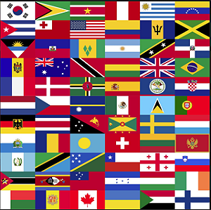 Tecido Microfibra Estampa Digital 50 cm - BANDEIRA PAISES