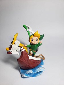 Mini diorama Link Zelda: Wind Waker e King of Red Lions