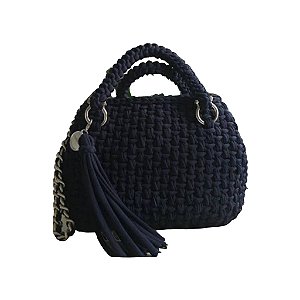 Bolsa  Black luxo em crochê