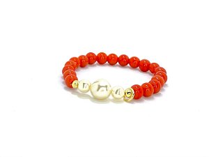 Pulseira 1v. de porcelana com pérola