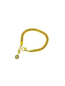 Pulseira 1v. de corrente dourada leve
