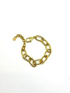 Pulseira 1v. de corrente elos ovais lisa