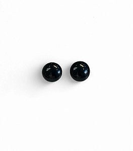 Brinco resina chaton preto
