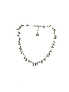 Chocker de corr. niquel com pingentes de bolinhas penduradas