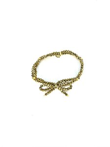 Pulseira 2v. de minicristais com laço