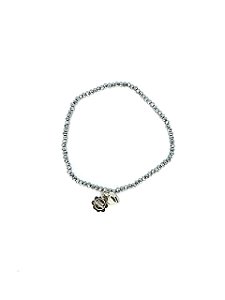 Pulseira 1v. de minicristais e pingente coração