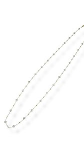 Colar 1v. de cascalho pedra da lua e cristais tons claros