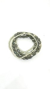 Pulseira 6v. de cristais ovais furtacor e perolinhas