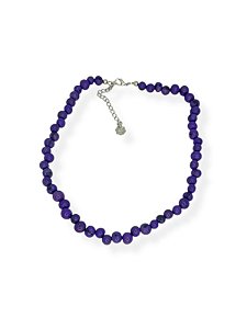 Colar 1v. curto de semente de açai roxo