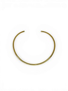 Gargantilha tubo dourada anatômica