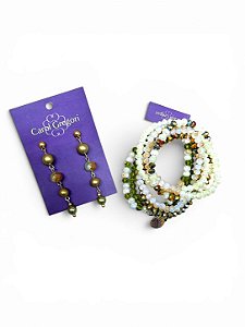 Kit brinco + pulseira