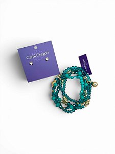 Kit brinco + pulseira