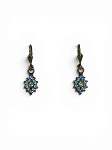 Brinco o. velho com ping. de strass acqua e chrysolite