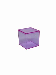 Caixinha 5x5 Cubo Lilás Transparente