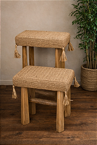 Banqueta Ráfia Rustic
