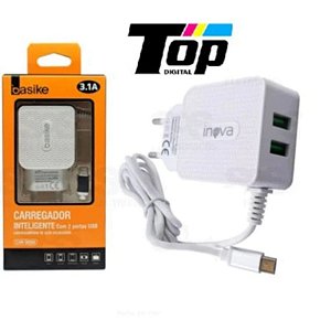 Carregador Micro USB V8 3.1A 2 USB Basike car-9009