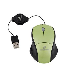 Mini Mouse Retrátil Goldentec GT Colors Verde