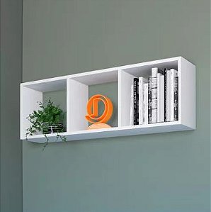 Nicho Triplo Retangular Branco 85x24x22cm